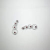 Sterling Silver Bubble Ear Pin 1- Siam 2